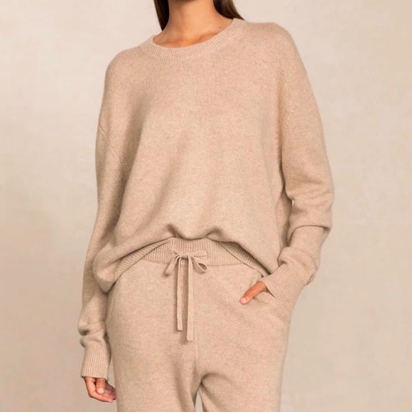 NAKED Cashmere KAIA Crewneck Cashmere Sweater FLAX Oatmeal NakedCashmere - M - Picture 9 of 9